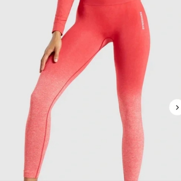 Gymshark Pants - Gymshark Adapt Ombre Seamless - Red Marl, size XS